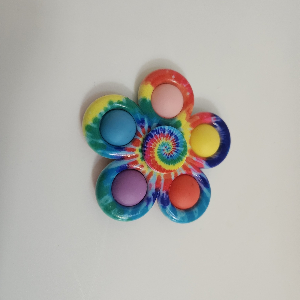 Tie-Dye Fidget Spinner & Pop It Toy